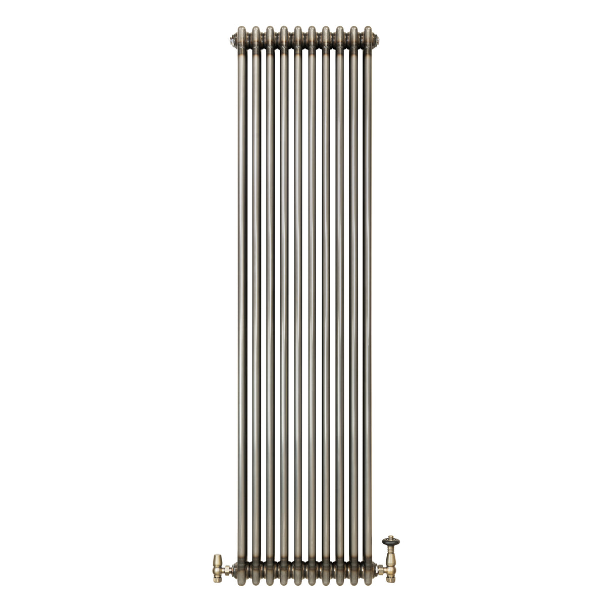 Radiateur Traditionnel à 3 Colonnes & Vannes - 1800 x 470 mm - Métal Brut