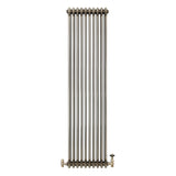 Radiateur Traditionnel à 3 Colonnes & Vannes - 1800 x 470 mm - Métal Brut