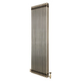 Radiateur Traditionnel à 3 Colonnes & Vannes - 1800 x 560 mm - Métal Brut