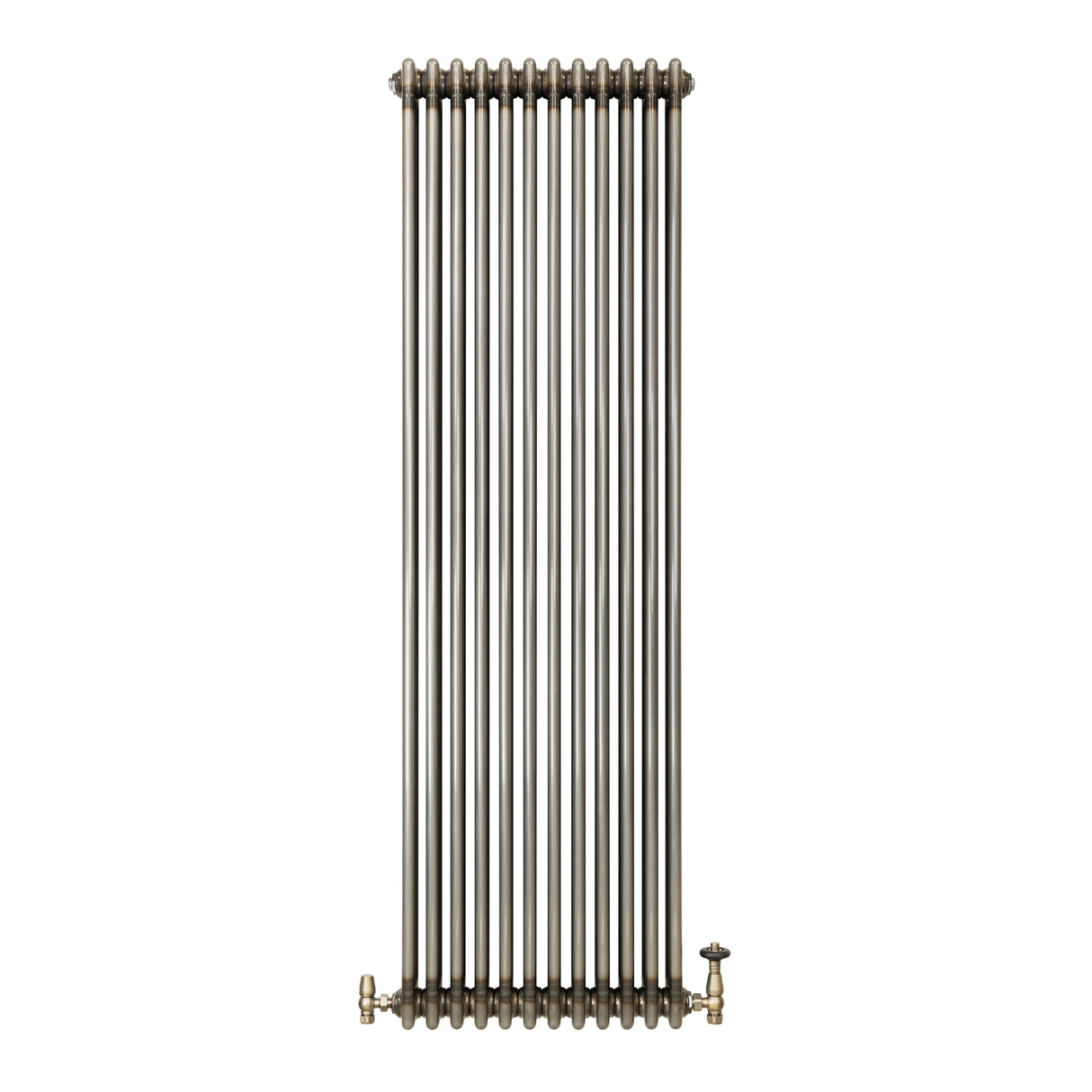 Radiateur Traditionnel à 3 Colonnes & Vannes - 1800 x 560 mm - Métal Brut