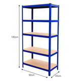Monster Racking - 3 Rayonnages T-Rax en Acier Bleu 90cm x 45cm x 180cm