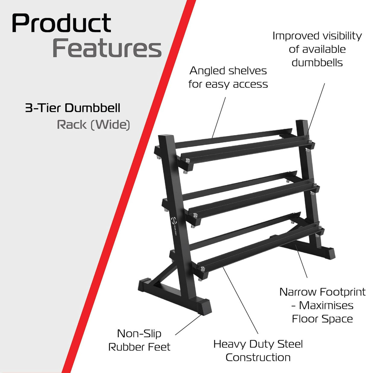 Support d’Haltères à 3 Niveaux