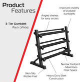 Support d’Haltères à 3 Niveaux