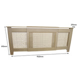 Cache Radiateur en MDF Naturel Ajustable de 140 cm à 192 cm