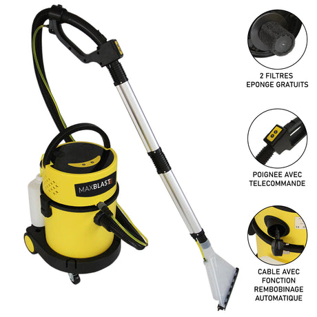 MAXBLAST Aspirateur Shampouineuse 20 L Sec & Humide