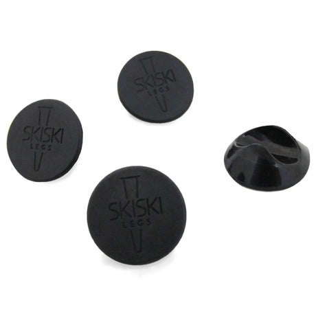 Embouts de protection noirs ronds pour pieds de table, en caoutchouc, de 12 mm, avec logo gravé pour une meilleure adhérence et protection