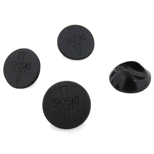 Embouts de protection noirs ronds pour pieds de table, en caoutchouc, de 12 mm, avec logo gravé pour une meilleure adhérence et protection