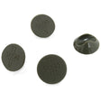 Quatre embouts de protection gris en silicone pour pieds de table, ronds, de 12 mm, offrant une surface antidérapante et durable