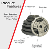 2 Disques de Musculation en Fonte de 25 kg