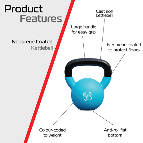 Kettlebell en Néoprène 12 kg