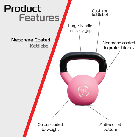 Kettlebell en Néoprène 6 kg