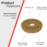 2 Disques de Musculation Fractionnés de 3 kg (2 x 1,5 kg)