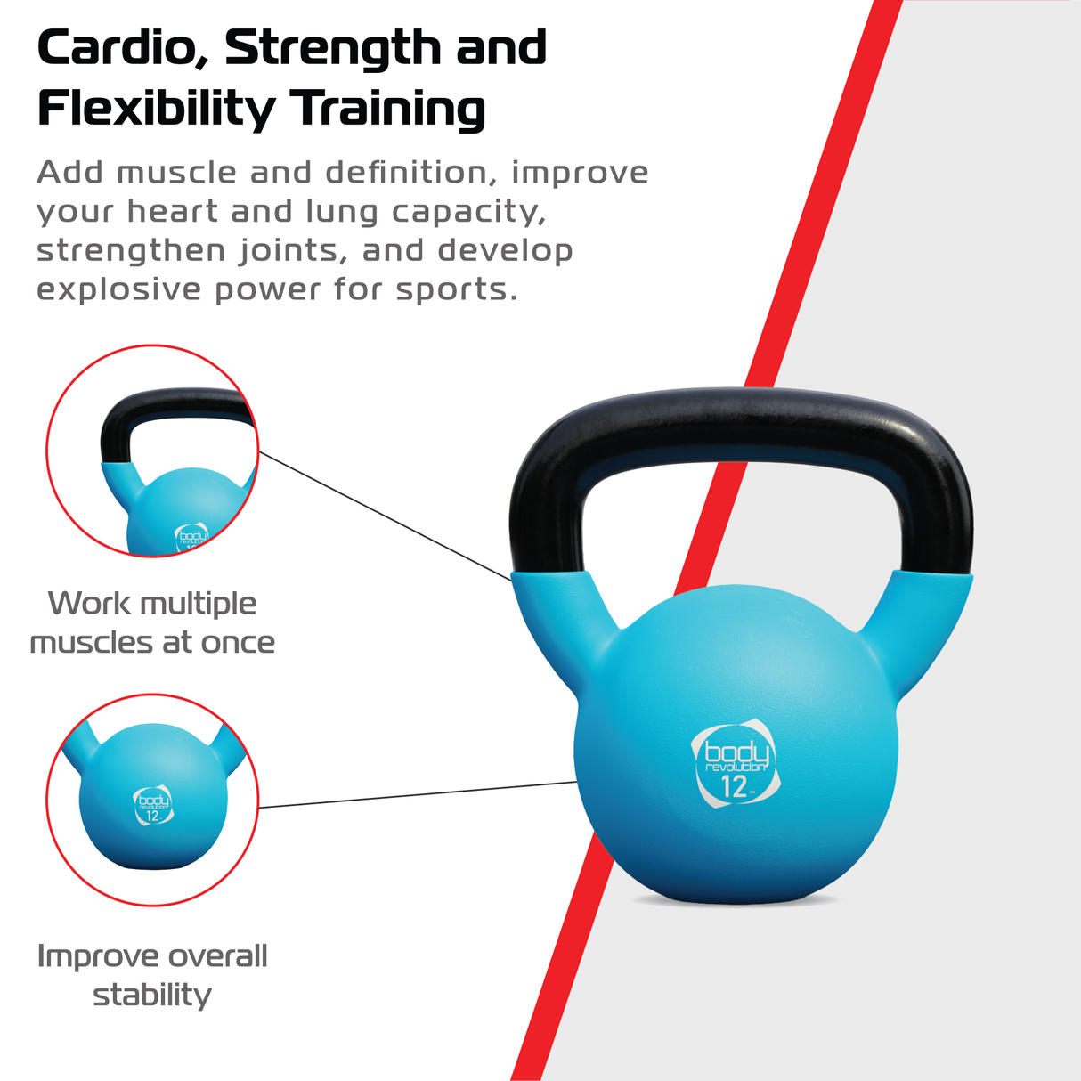 Kettlebell en Néoprène 12 kg