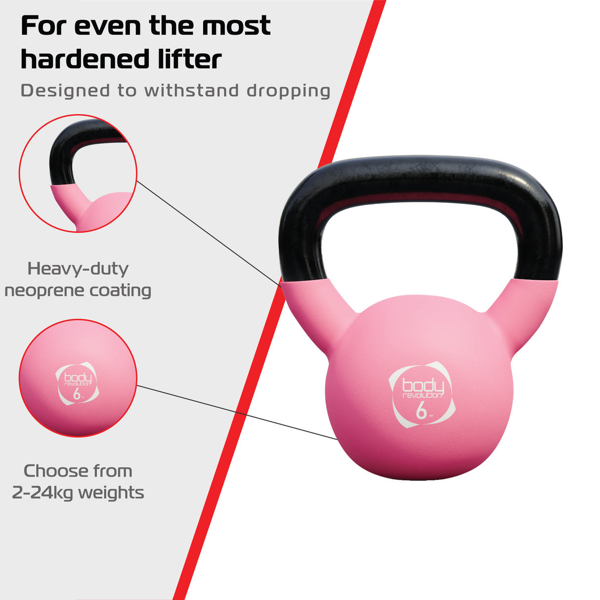 Kettlebell en Néoprène 6 kg
