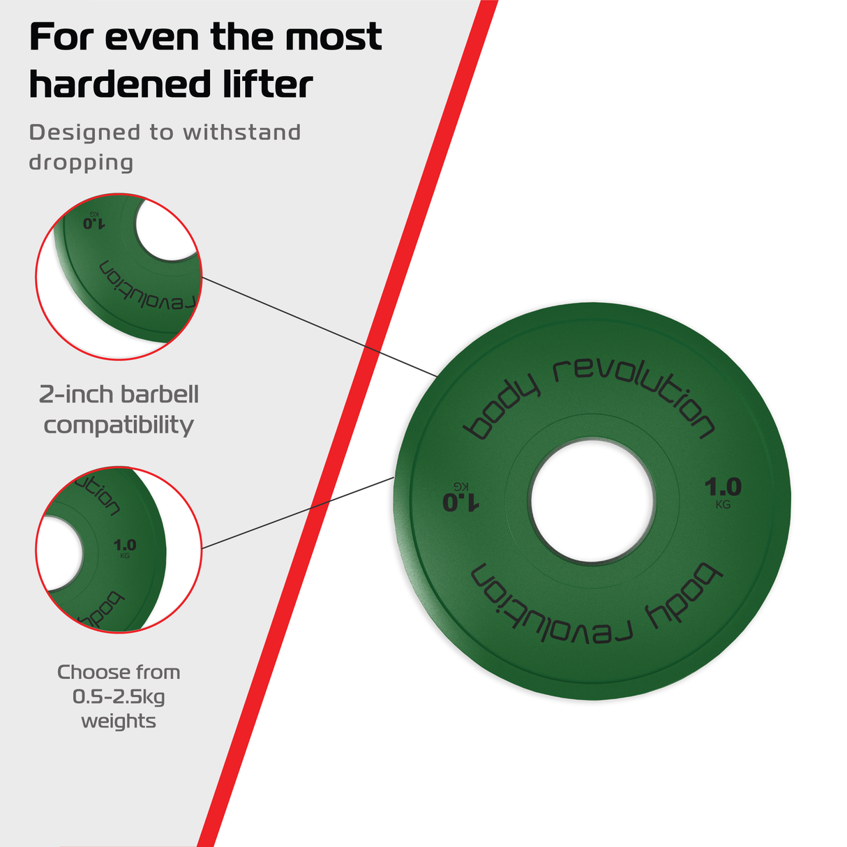 2 Disques de Musculation Fractionnés de de 2 kg (2 x 1 kg)