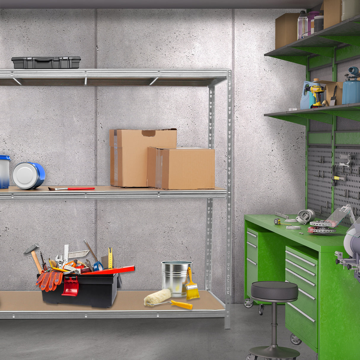 Monster Racking - 1 Rayonnage HD Rax en Acier Galvanisé 60cm x 200cm x 186cm