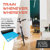 Support d'Entraînement pour Vélo à Résistance Fluide avec Tapis - Noir