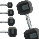 Lot de 2 Haltères Hexagonaux de 10 kg
