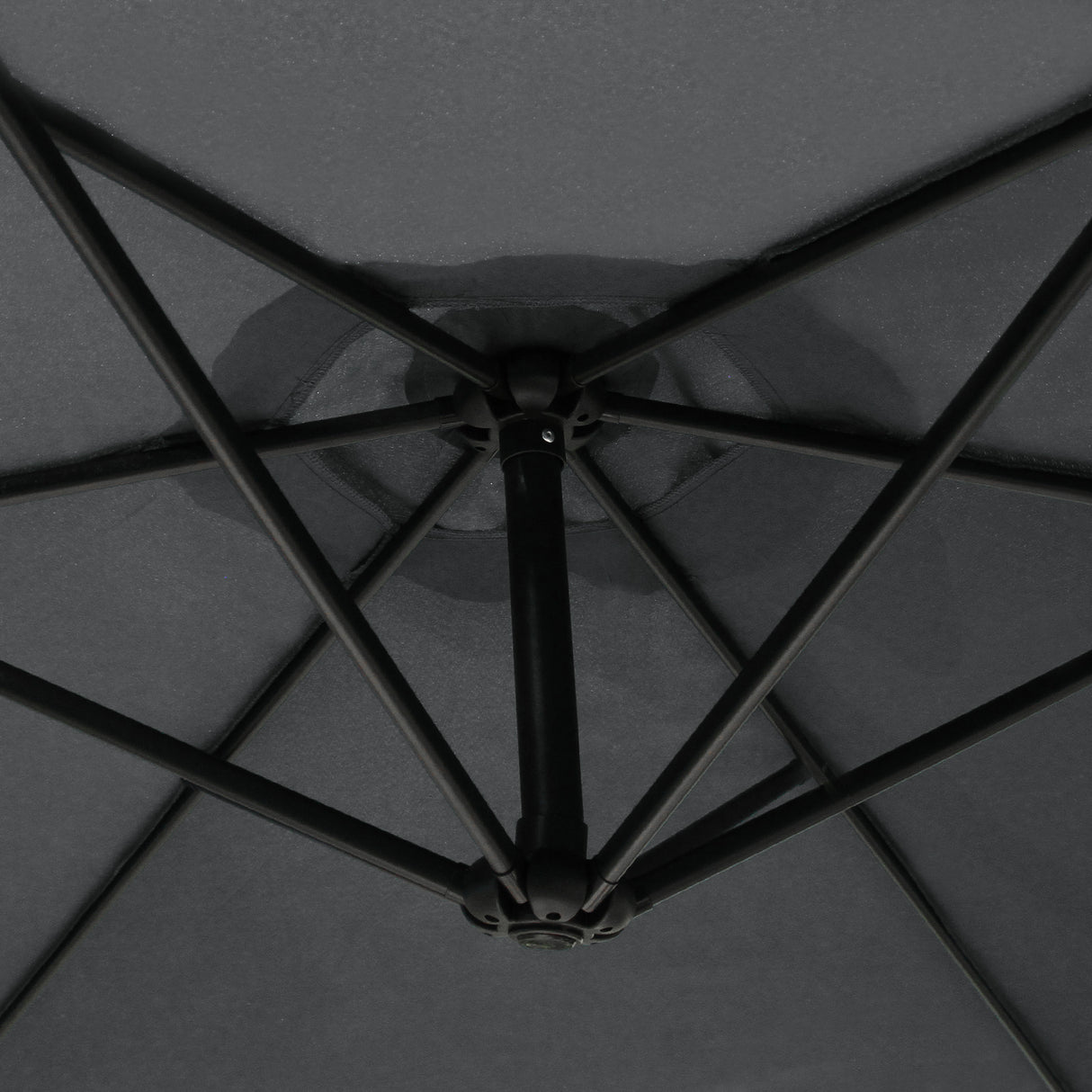 Parasol Déporté & Base Ronde - Gris