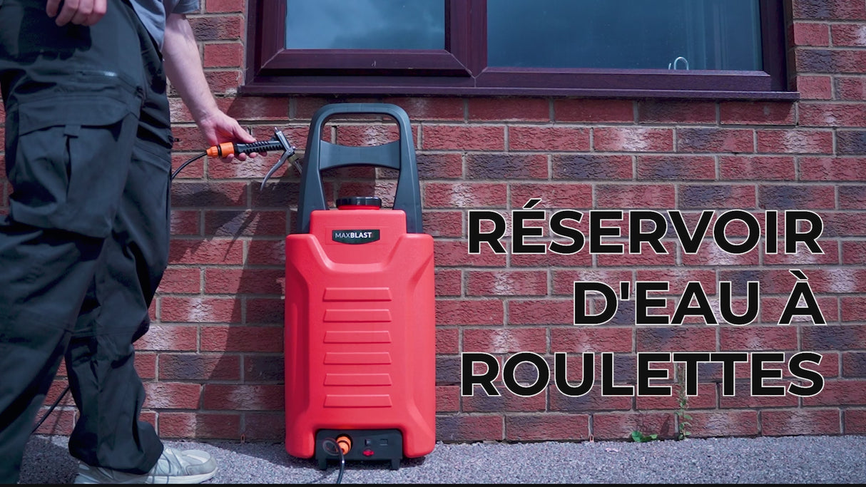 MAXBLAST Lot de Réservoir d'Eau 30 L & Accessoires de Nettoyage de Fenêtres