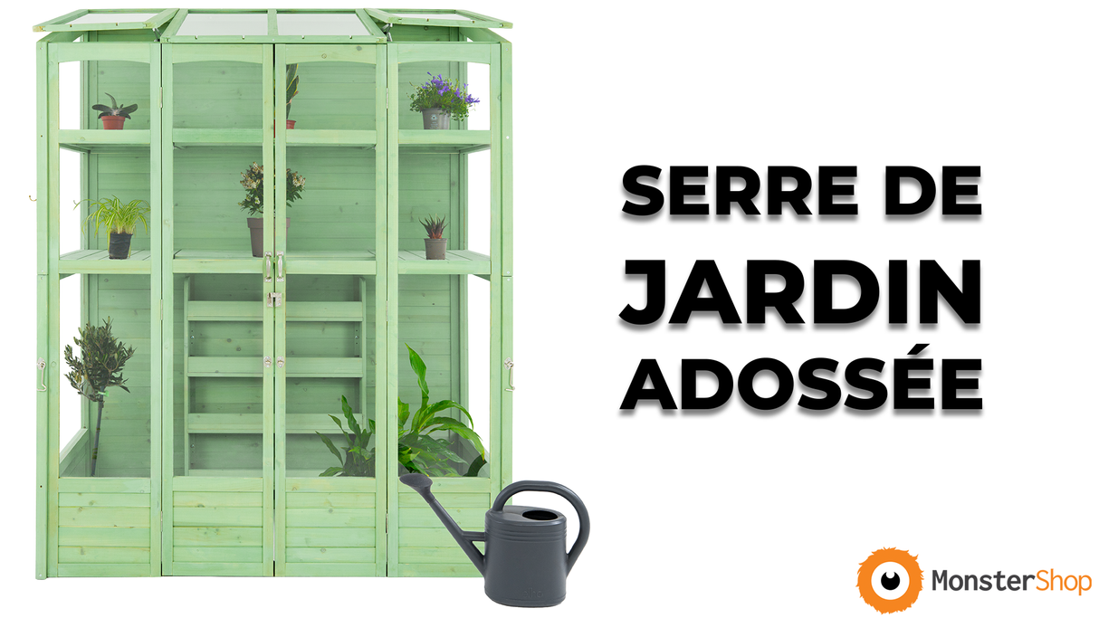 Serre de Jardin Adossée en Bois - Vert
