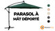 Parasol Banane à Mât Déporté à LED 3 m - Beige