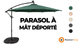 Parasol Banane à Mât Déporté à LED 3 m & 4 Pieds en Éventail - Noir