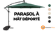 Parasol Banane à Mât Déporté à LED 3 m & 2 Pieds en Éventail - Gris