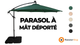 Parasol Banane à Mât Déporté à LED 3 m & Pied Carré - Beige