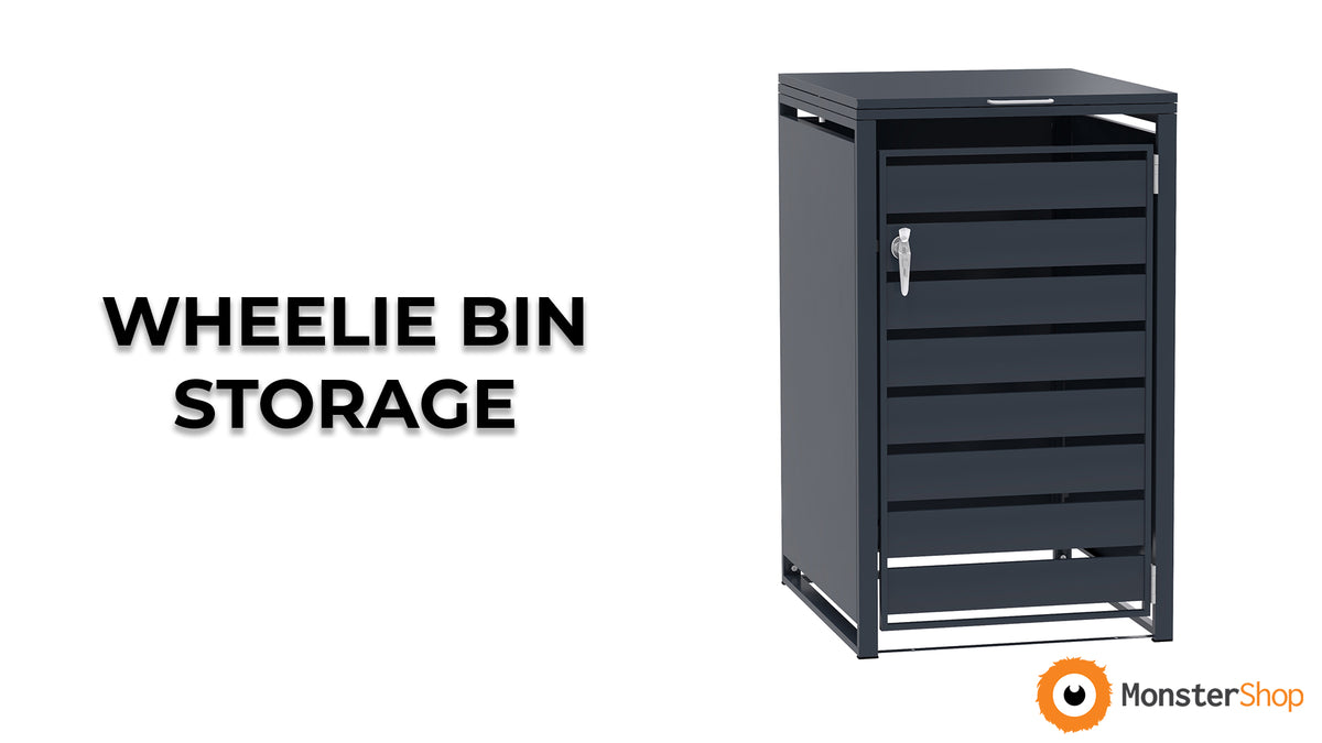 Abri Métallique pour 3 Poubelles à Roulettes - Anthracite