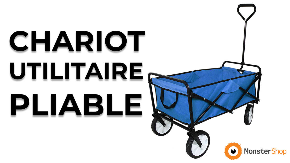 Chariot Pliable de Jardin – Bleu