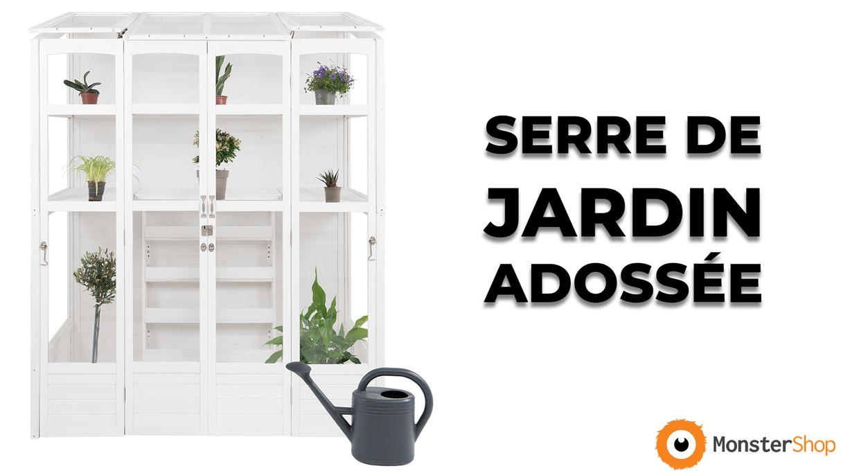 Serre de Jardin Adossée en Bois - Blanc
