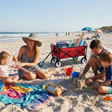 Chariot Tout-Terrain Pour Festival & Plage - Rouge