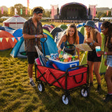 Chariot Tout-Terrain Pour Festival & Plage - Rouge