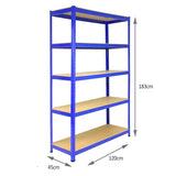 Monster Racking - 1 Rayonnage T-Rax en Acier Bleu 120cm x 45cm x 180cm