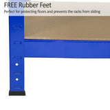 Monster Racking - 4 Rayonnages T-Rax en Acier Bleu 75cm x 30cm x 150cm