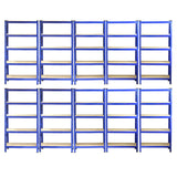 Monster Racking - 10 Rayonnages T-Rax en Acier Bleu 75cm x 30cm x 150cm