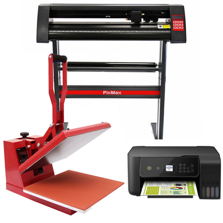PixMax Lot de Presse à Chaud Palourde 38cm, Découpe Vinyle & Imprimante
