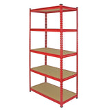 Monster Racking - 4 Rayonnages Z-Rax en Acier Rouge 90cm x 45cm x 183cm