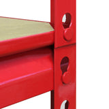 Monster Racking - 4 Rayonnages Z-Rax en Acier Rouge 90cm x 45cm x 183cm