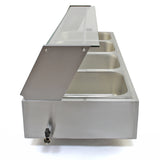 KuKoo Vitrine Bain Marie Professionnel à 4 Bacs