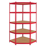 Monster Racking - Lot de 1 Rayonnage d'Angle Z-Rax en Acier Rouge & 2 Rayonnages Z-Rax 90cm x 45cm x 183cm