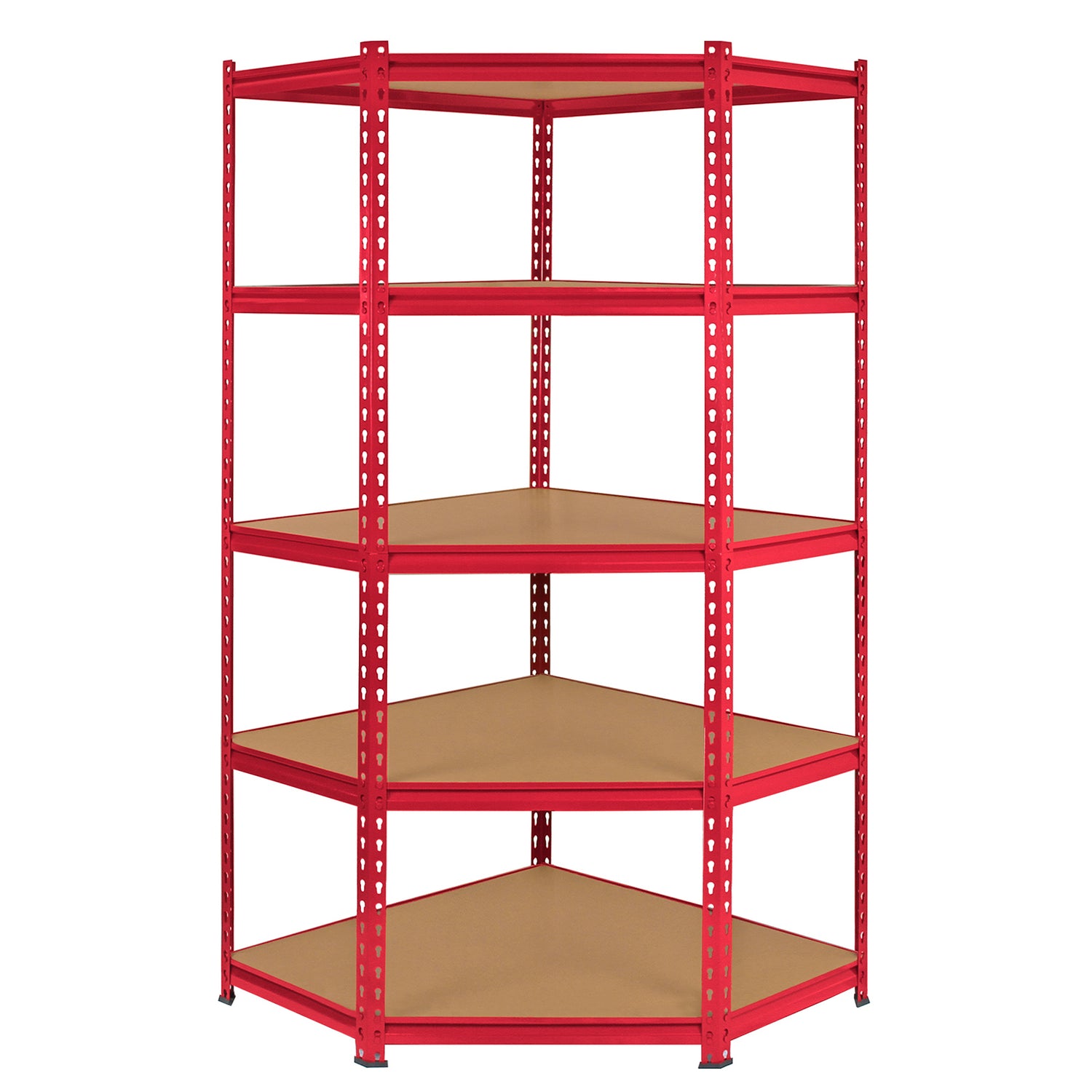 Monster Racking - Lot de 1 Rayonnage d'Angle Z-Rax en Acier Rouge & 4 Rayonnages Z-Rax 90cm x 45cm x 183cm