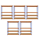 Monster Racking - Lot de 5 Rayonnages S-Rax en Acier Orange et Bleu 50cm x 150cm x 180cm