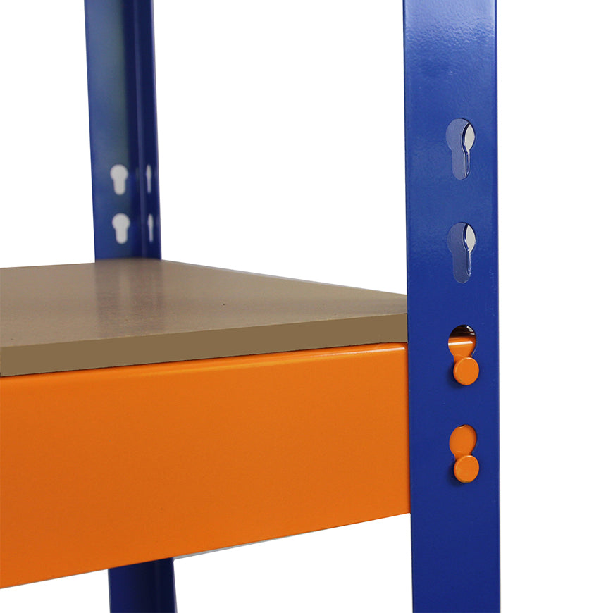 Monster Racking - Lot de 10 Rayonnages S-Rax en Acier Orange et Bleu 50cm x 150cm x 180cm