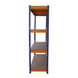 Monster Racking - Lot de 10 Rayonnages S-Rax en Acier Orange et Bleu 50cm x 150cm x 180cm