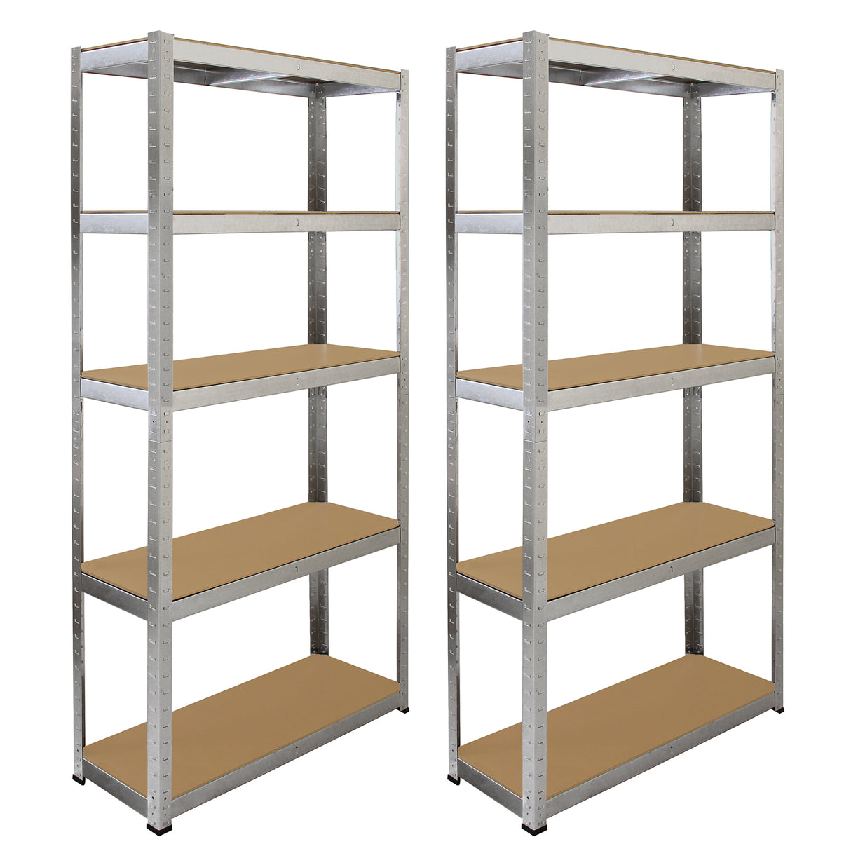 Monster Racking - Lot de 2 Rayonnages Galwix en Acier Galvanisé 90cm & 1 Rayonnage d’Angle Galwix