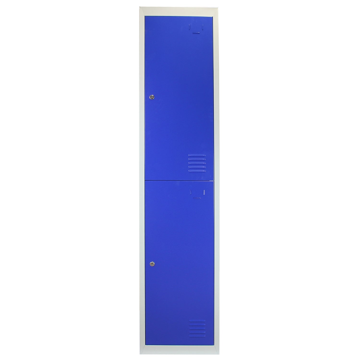 Casier de Rangement de 2 Portes en Acier Bleu