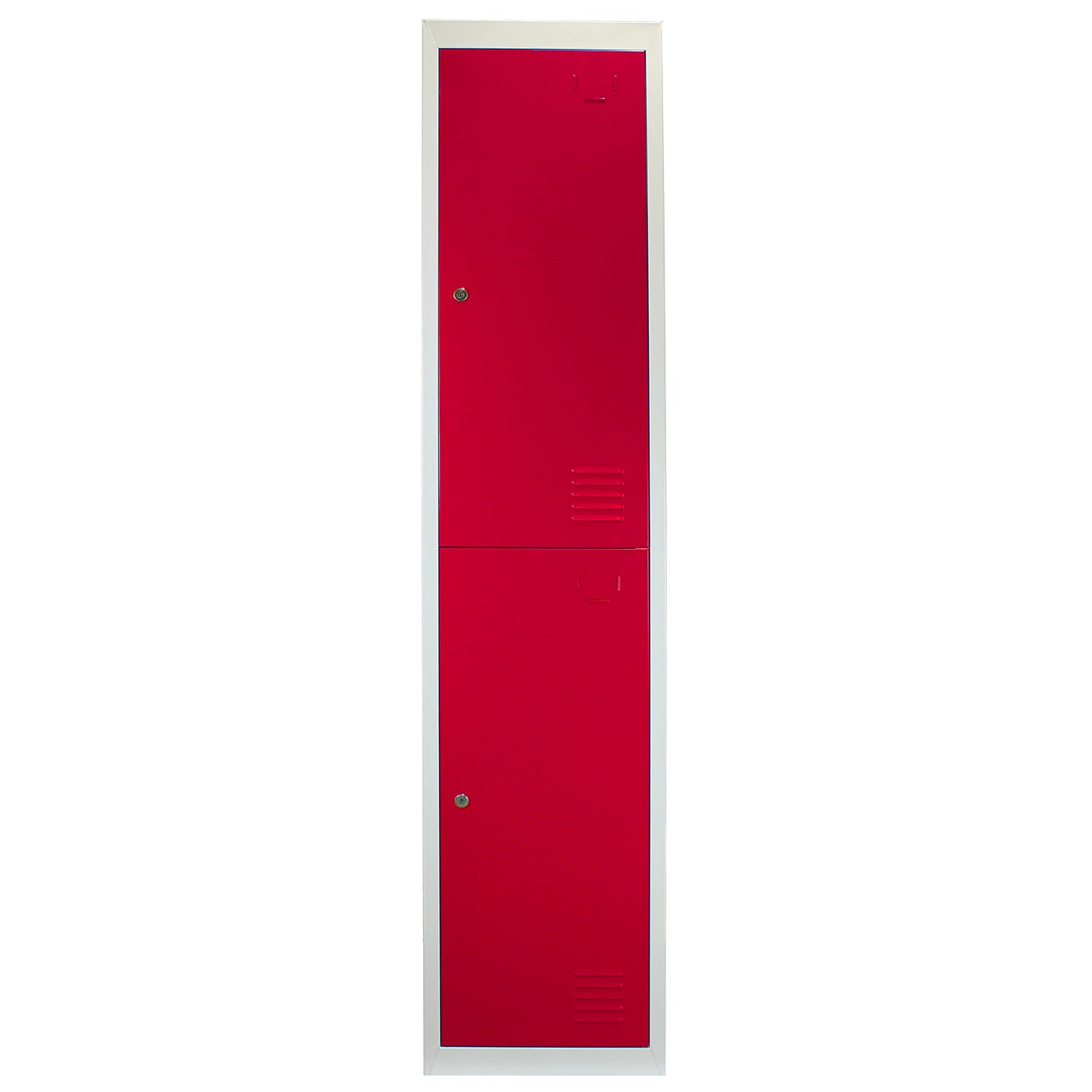 Casier de Rangement de 2 Portes en Acier Rouge