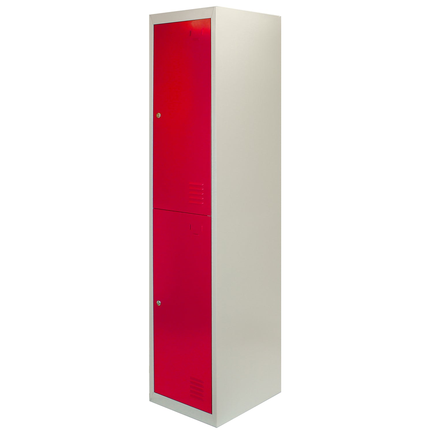 Casier de Rangement de 2 Portes en Acier Rouge